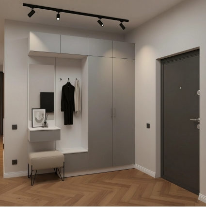 Набор мебели для прихожей "Марсель-207" МР 01-207 В2490 Ш2000 Г420 (ЛДСП Шиншилла серая) Набор мебели для прихожей "Марсель-207" МР 01-207 В2490 Ш2000 Г420 (ЛДСП Шиншилла серая)